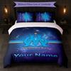 Olympique Marseille FC Custom Name Text Bedding Set 1 Duvet Cover+2 Pillowcases Soccer Logo Personalized Gift For Special Occasion Bedroom Decor