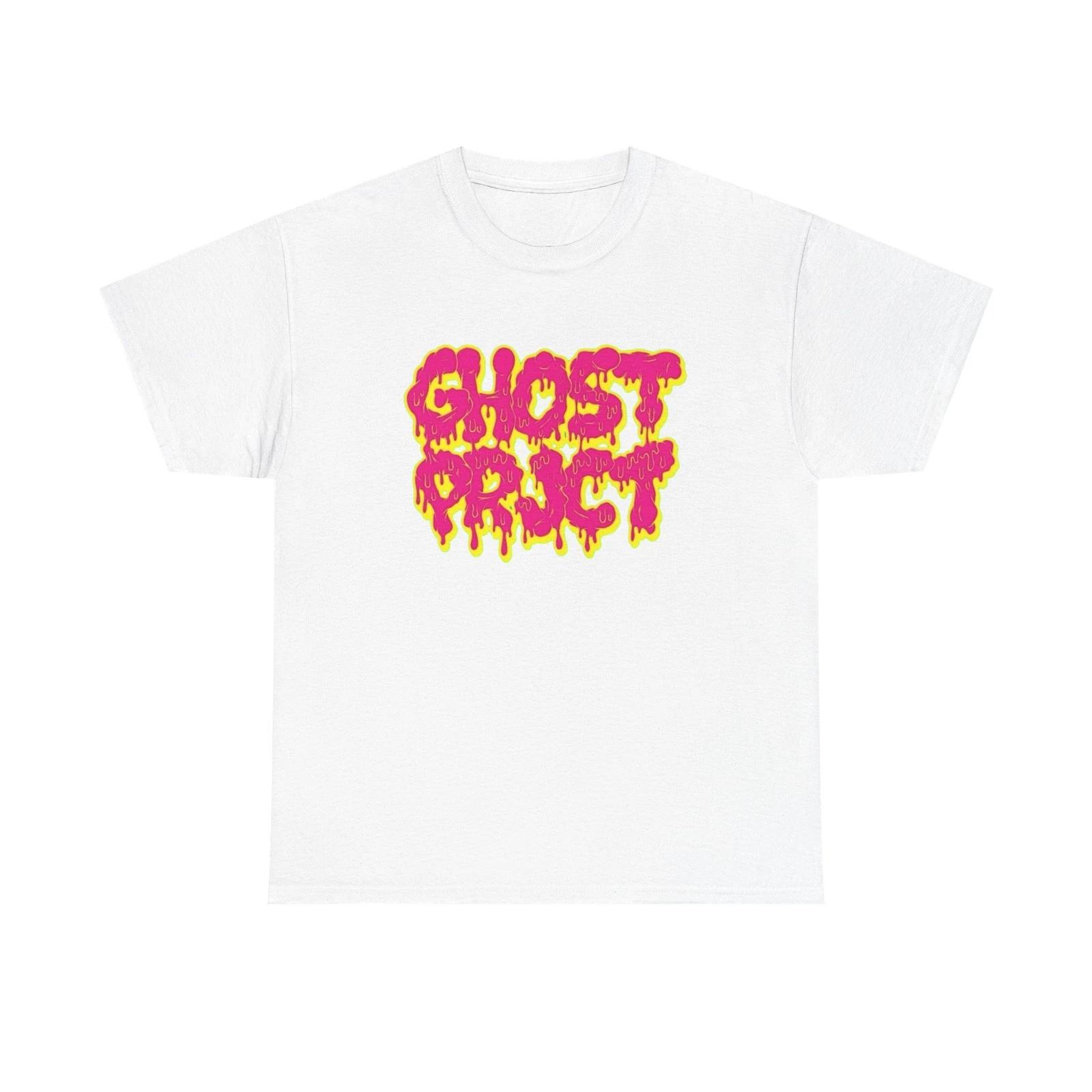 Ghost Project Retro Drippy Vibes Trippy Graphic T-Shirt Unisex Heavy Cotton Tee 4XL