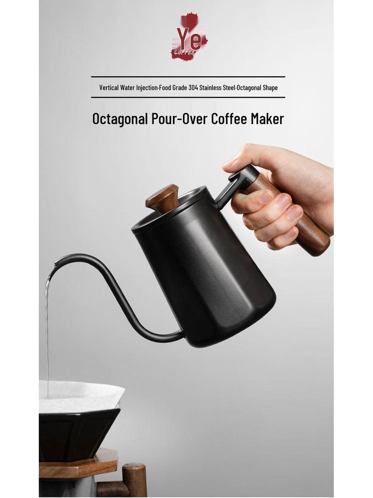 Σετ Καφέ Κανάτας Λαιμού Χήνας από Ανοξείδωτο Ατσάλι με Θερμόμετρο & Αντιθερμική Λαβή - Δωρεάν Αποστολή