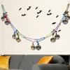 4pcs/set Bat/Spider Halloween Pumpkin Banners Colorful Ghost Ceiling Hanging Pendant  Cosplay Party