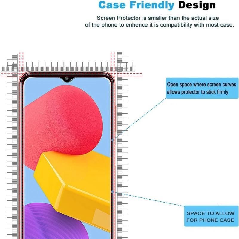 4Pcs For Samsung Galaxy M13 Screen Protector Glass For Samsung Galaxy M13 Tempered Glass Film For Samsung Galaxy M13 9H Temper