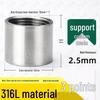 304 Stainless Steel Double Female Thread Pipe Fitting, Internal Thread, 4 to 6 Points, 1 Inch