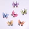 50Pcs 3D Organza Fabric Butterfly Appliques Double-layer Translucent Chiffon Butterfly Embroidered Patches Colorful