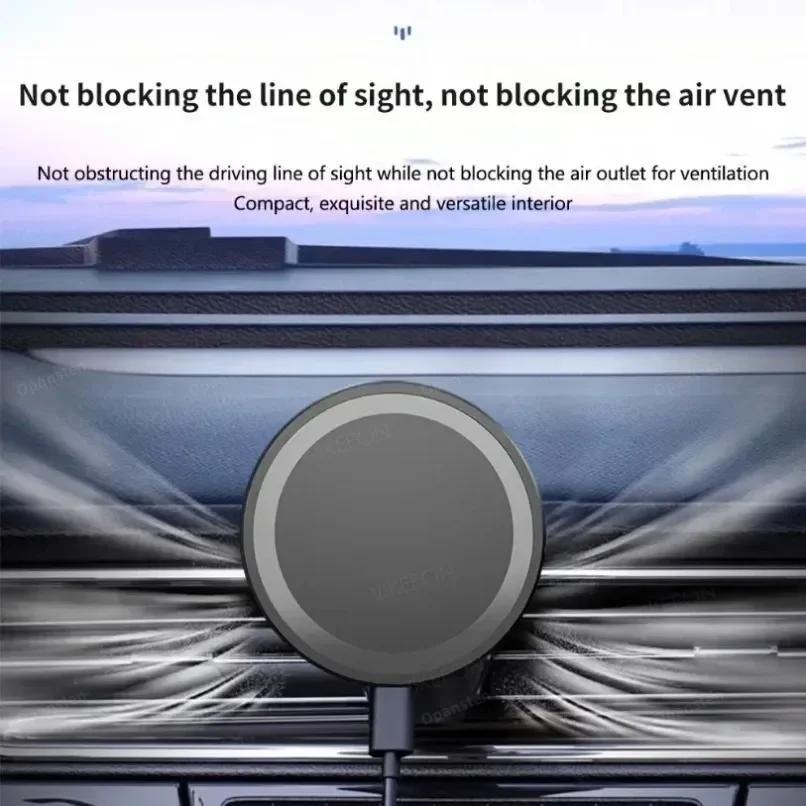 30W Magnetic Car Wireless Charger Air Vent Clip Phone Holder Bracket For iPhone 17 16 15 14 Pro Max Type C Fast Charging Stand