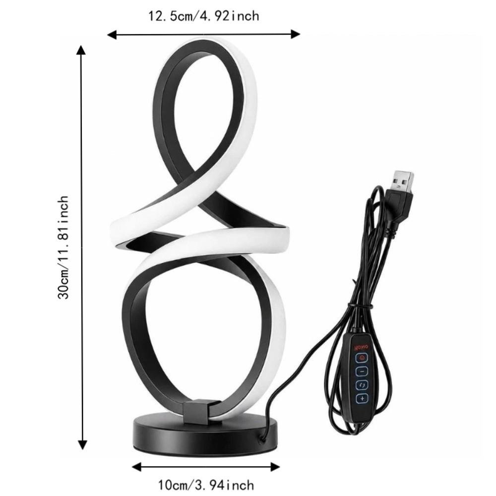 USB Powered Desk Lamp Dimmable Brightness Nightstand Lamp Modern Bedside Lamp  Beauty Salon