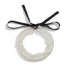Módní dámský perlový náhrdelník Vintage vícevrstvý náhrdelník z imitace perel Korálkový šněrovací dlouhý stuhový mašličkový choker Náhrdelníky Šperky na klíční kost
