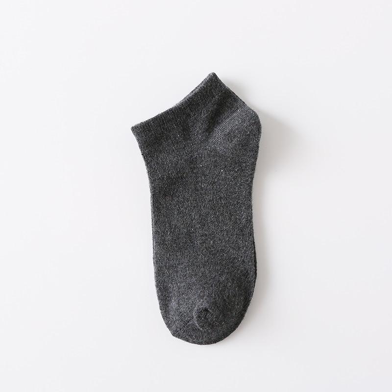 Men's Spring and Summer New Sports Cotton Solid Color Retro Invisible Shallow Mouth Boat Socks
