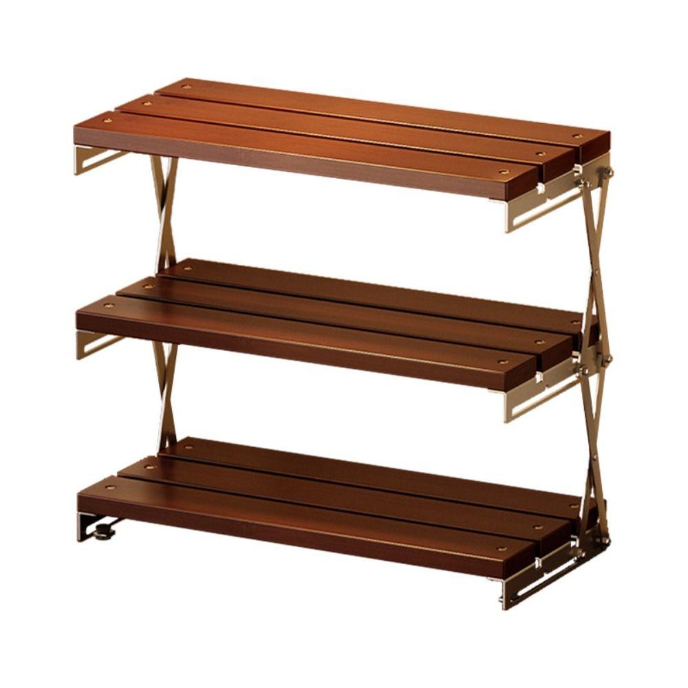 Foldable Design Tabletop Shelf Multi-Tier Mug Display Shelf Home Organization