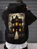 Haunted House Ghost Halloween Hoodie Scary Spooky Graphic Print Retro Casual Holiday Streetwear Party