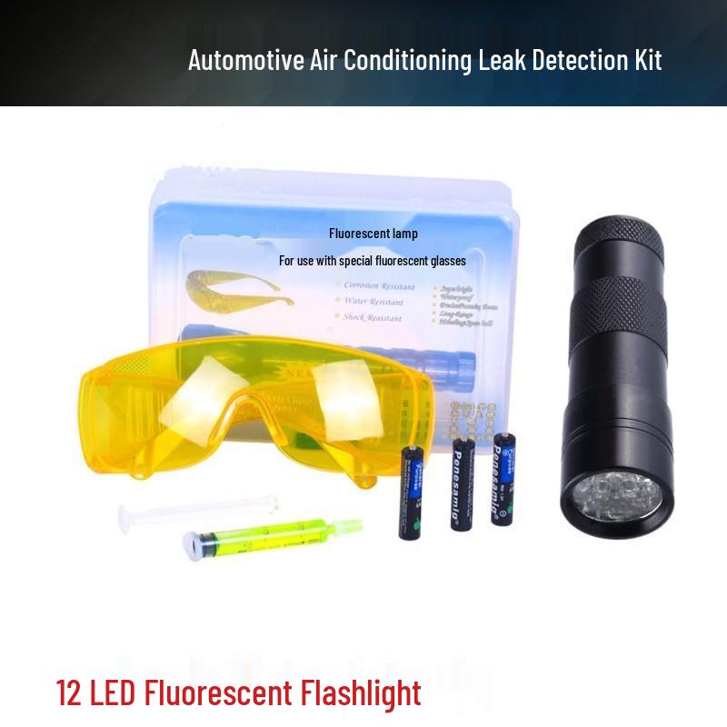 Fluorescent Leak Detection Kit for Car & Home AC – Flashlight & Sealant Tester