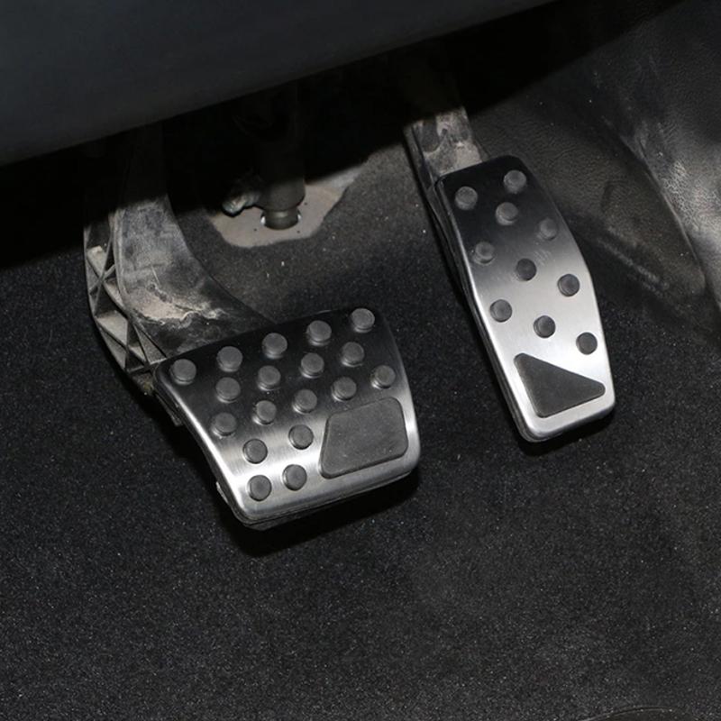 My Good Car Ανοξείδωτο Ατσάλι Κάλυμμα Πεντάλ Γκαζιού Φρένου Πεντάλ Ανάπαυσης για Jeep Compass 2017 2018 Ανταλλακτικά Αξεσουάρ