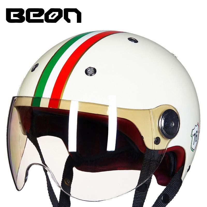 BEON B103 3C Certified Unisex Half Helmet for Motorcycles & Electric Scooters - All-Season Safety Helmet