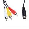 3RCA 1,8 m 9-Pin Audio-Video-AV-Kabel für SEGA Genesis 2 und 3 Hochwertiges AV-Kabel 9-Pin-Anschluss Spieladapter-Kabel