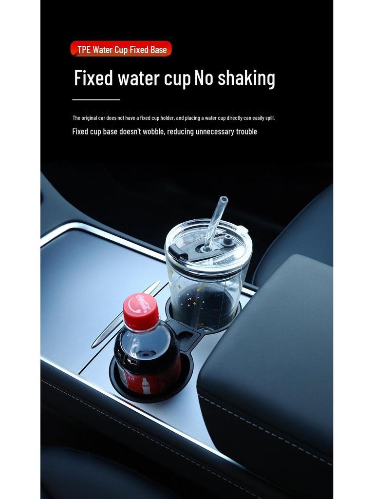 Silicone Anti-Shake Cup Holder for Tesla Model 3/Y Center Console