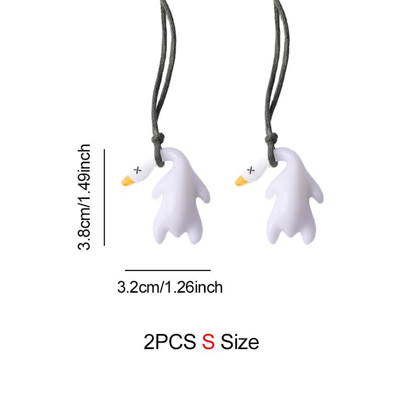 

2PCS/Set Sunlight Discoloration Color Changed Roast Duck Pendant Plastic Simulation Duck Animal Ornament Carnival Party Gift ZYF