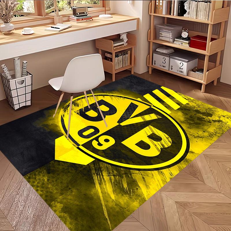 Borussia Dortmund Print Rug, Washable Floor Carpet, For Entryway Dorm Laundry Room Office Study, Home Decor Birthday Christmas Gift