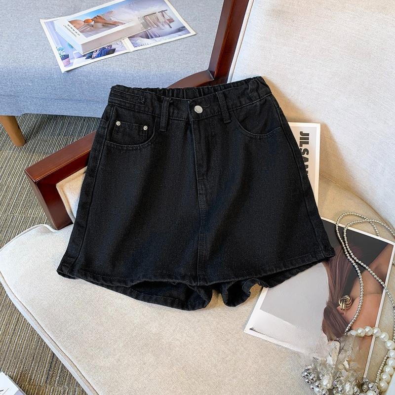 DIMANAF 2025 Neue Sommer Kurze Hosenrock Jeanshose Damen Locker Denim Haremshose Große Blaue Hose