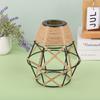 Mini Metal Cage Light Shades With Woven Hemp Rope - Vintage Farmhouse Pendant Lampshades For Home And Commercial Spaces