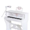 37 Keys Kids Piano Mini Electronic Keyboard Light Kids Musical Instrument Educational Game Children Grand Piano Toy Set w/Stool & Microphone & Music