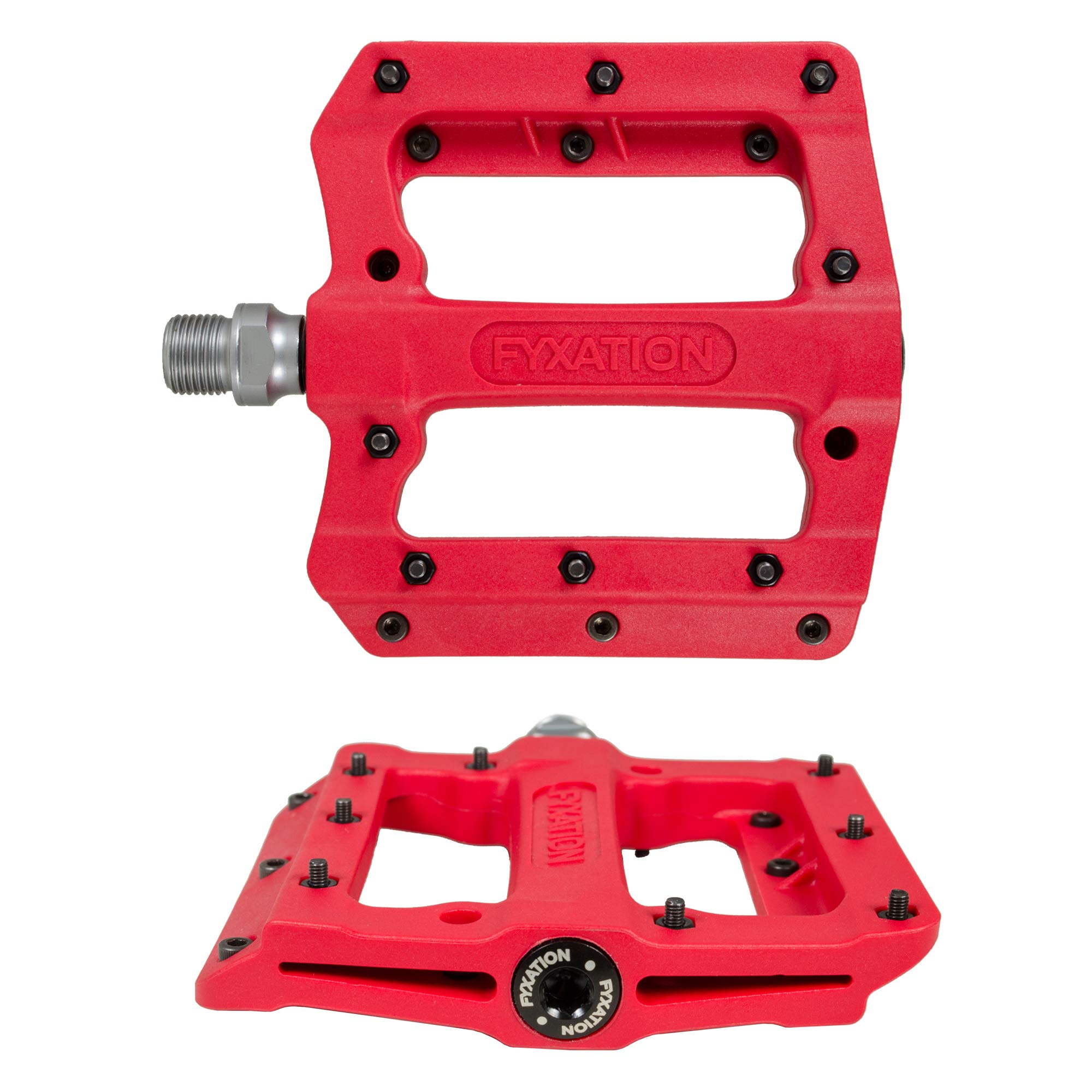 

Fyxation Mesa Mp Nylon Thin Platform Pedals - Red, Orange
