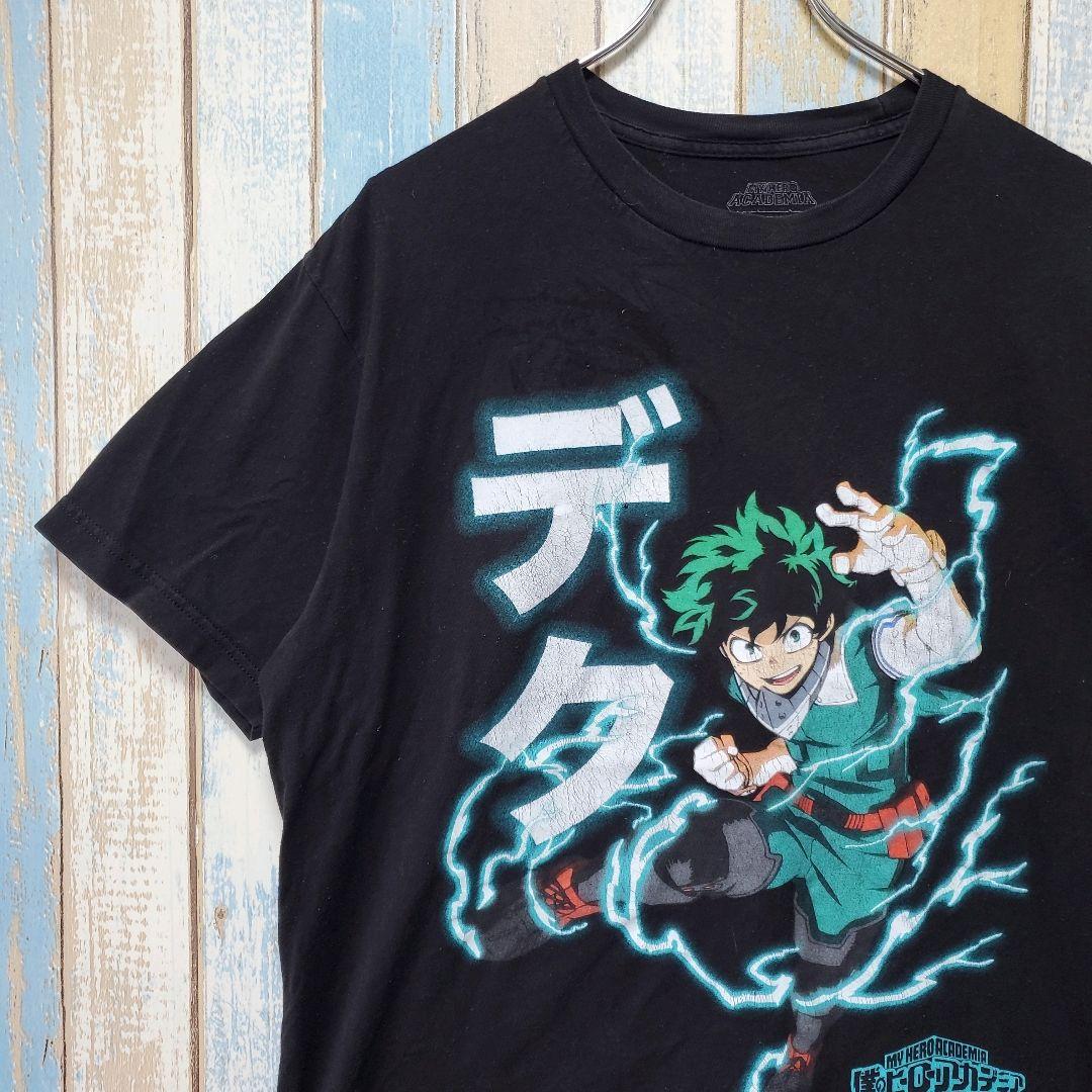 

[USED] 854 My Hero Academia Deku Character T-shirt Anime Made in Mexico Black TL