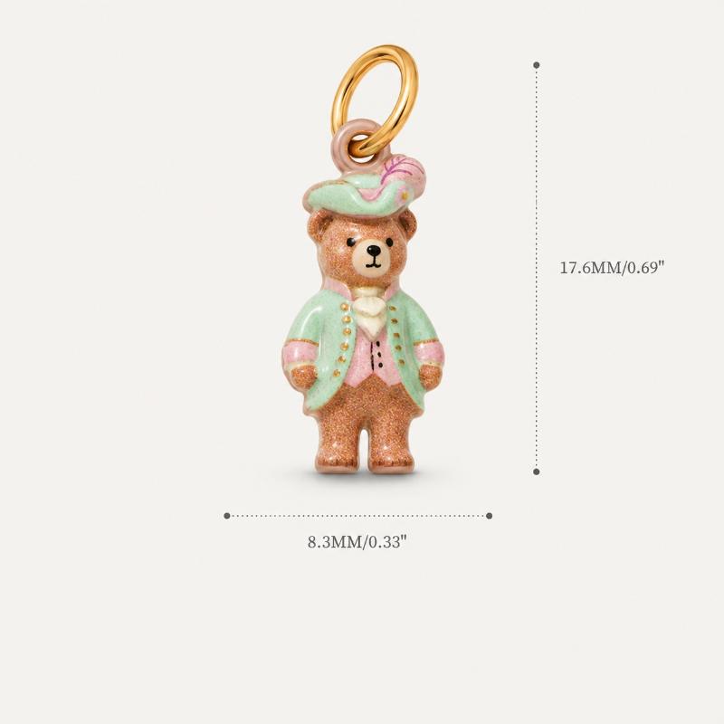 Copper Rococo Animal Figure Charm Pendant Gold Plated Cute Retro Charms For Women Diy Handcraft Bracelet Necklace Accessories