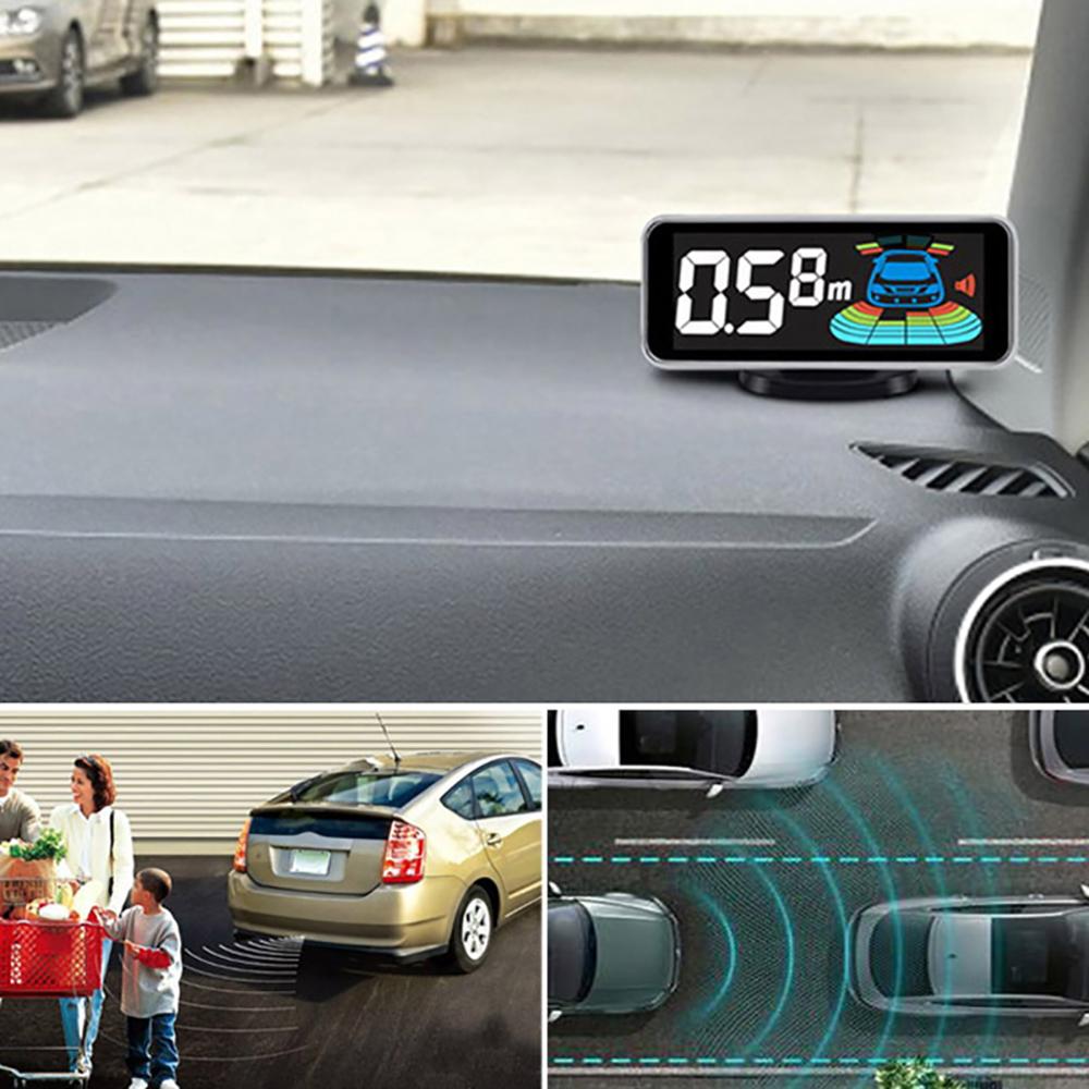 4 Pcs/6 Pcs/8 Pcs Probes Rear Reversing Radars System Parking Sensor Kit LCD Display Car Distance Detection Sound Warning Buzze