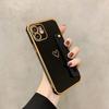 Straight edge electroplating love wrist strap for iPhone17 mobile phone case 16 Apple 15promax all-inclusive soft case XS