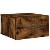 Wall Mounted Nightstand Smoked Oak 35x35x20 cm
