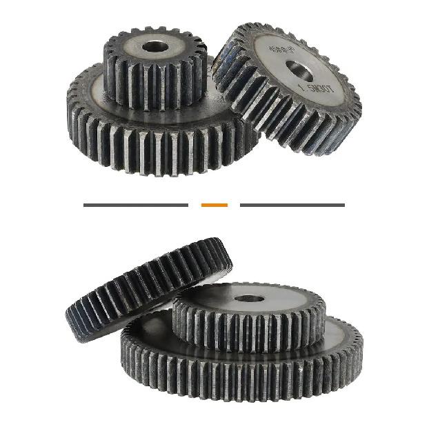 Cylindrical Gear 1.5M-43/44/45/46/47/48/49/50/51/52Teeth SC45# Carbon Steel Material Flat Gear High Frequency Quenching Teeth