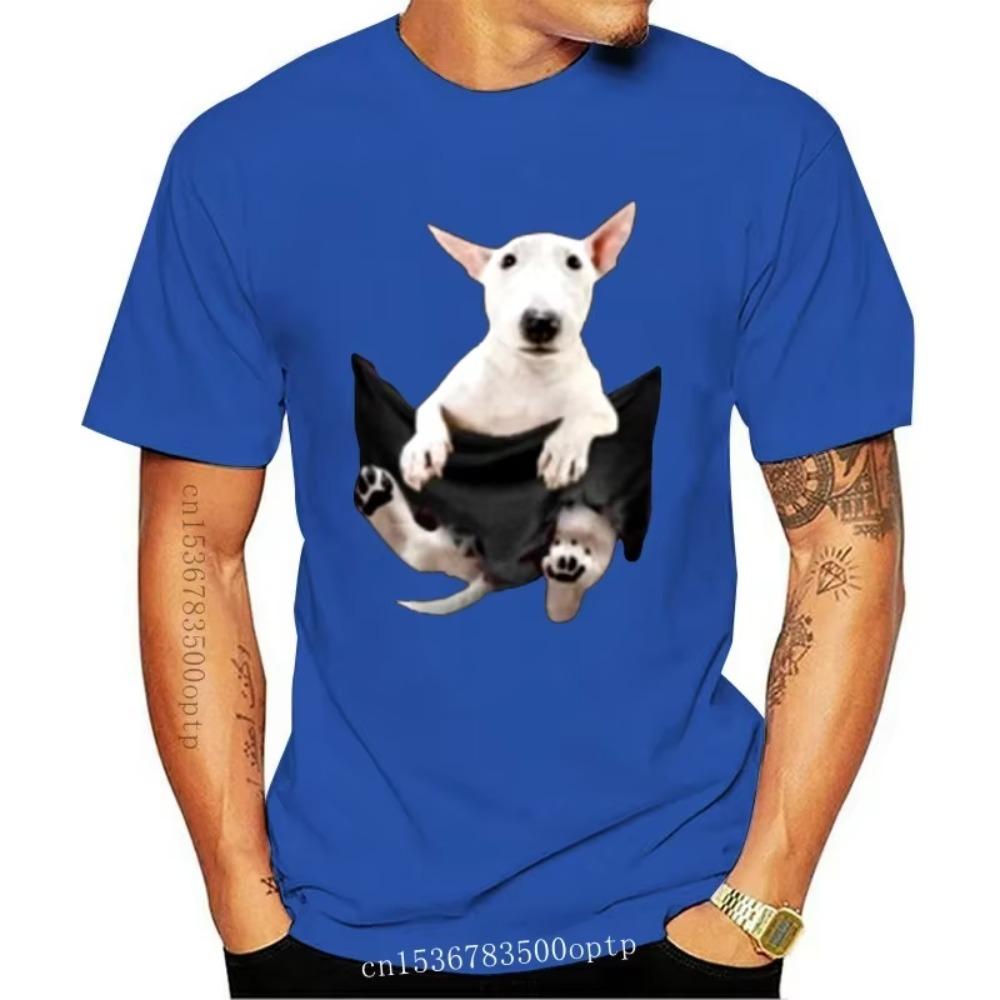 New Men T Shirt Bull Terrier In Pocket Funny T-shirt Women T-Shirt