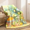 Fantasy Alien Universe Throw Blanket Vibrant Digital Print Soft Polyester AllSeason Cozy Contemporary Design for Sofa & Whimsical