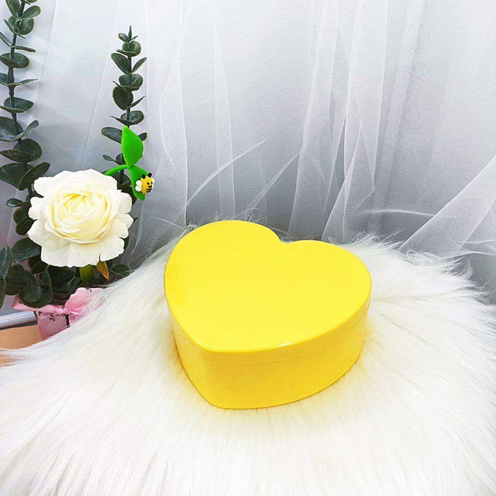 Heart-shaped Jewelry  Box Sundries Container Girls Makeup Storage Box Desktop Cosmetic Organizer