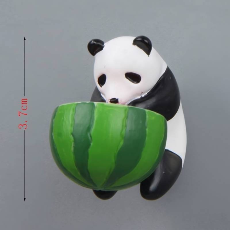 Creative Fruit Panda Refrigerator Magnets Set With Resin Materials For Kitchen Decor And Gifts