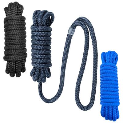 2 Bucăți Corzi Profesionale pentru Doc Marin 9.5MM Grosime Coardă din Nailon Împletită Dublu Pentru Ancorarea Sigură a Bărcilor Capacitate de Lucru 2520LB Rezistentă la Apă Sărată