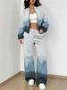Retro Diamond Print Set for Women's Vintage In the New European and American Women's Outfit for Autumn and Winter