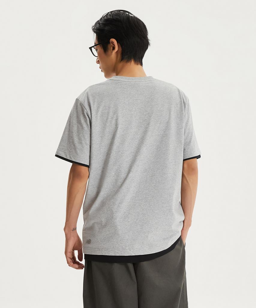 Nyuballanseu Nbneg21203 / Uni Essential Small Logo Short Sleeve T-Shirt (Gray)