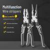 Industrial-Grade Multi-Function Needle Nose Pliers with Wire Cutter & Stripper