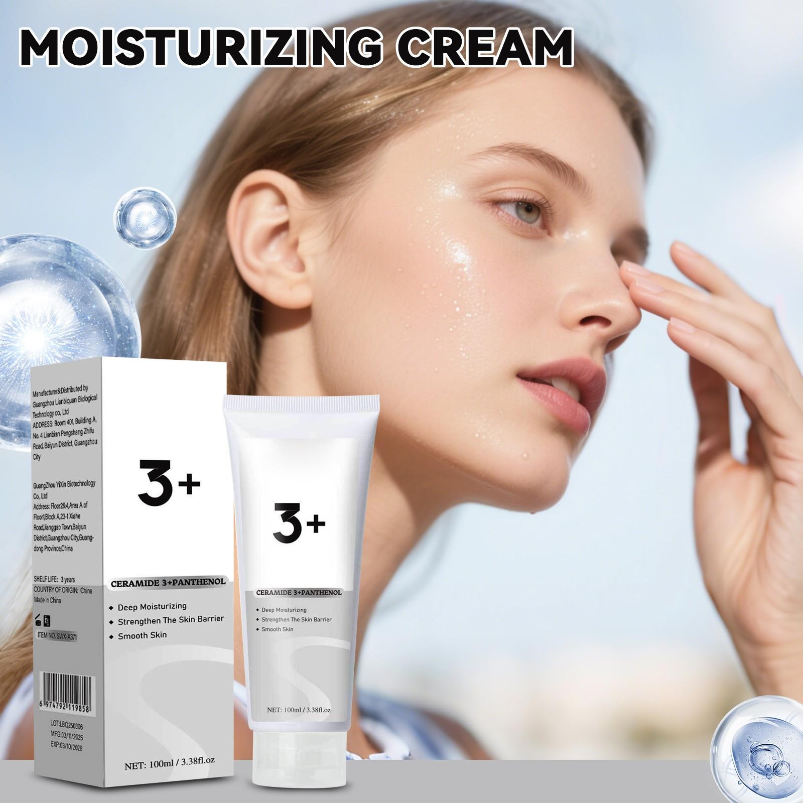 

Увлажняющий крем Ceramide 3 Panthenol, увлажняющее средство для лица, укрепляющее кожный барьер One Size белый