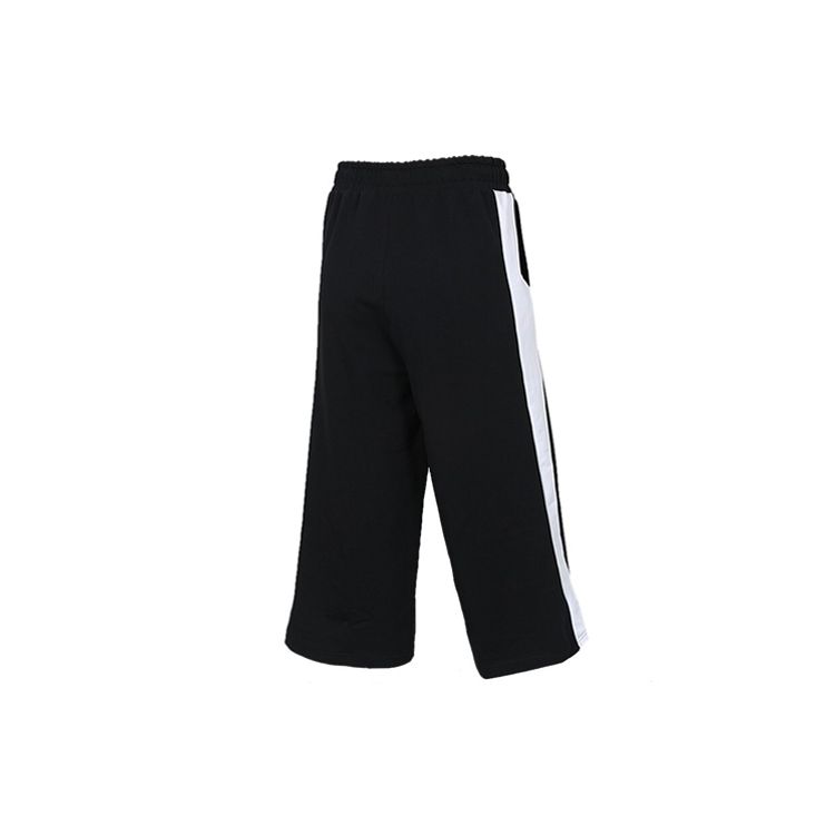 Puma Breathable Loose Wide-Leg Cropped Pants Retro Sports Long Pants Women pants Black 579210-01