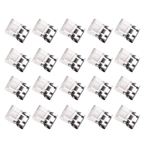 

Transparent Metal Push Clips with Storage Case Multi-Purpose Binder Clip for Pants Hem Book Documents Reusable Colorful Paper Clamp 20PCS