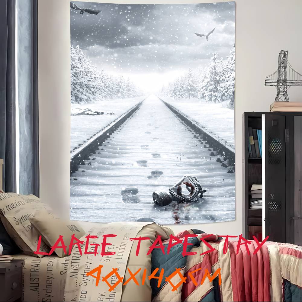 Fashion Roleplaying Adventure Gaming Cool Metro Exodus Serise Tapestry Decoration Bedroom Dormitory Background Cloth Tapestry