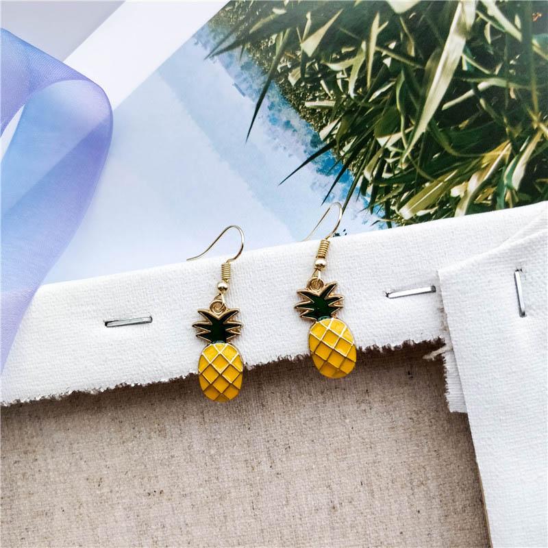 Süße Mode Früchte Wassermelone Erdbeere Anhänger Hängende Ohrringe für Damen Süße Kiwi Zitrone Orange Tropfenohrringe Mädchen Schmuck