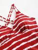 New European & American Women's Sexy Stripe Print Bikini Swimsuit