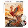DIY Framed Pearl Painting Kit Chinese Phoenix 3D Sparkling Bead Art Canvas Ready To Display Home Decor Gift Elegant Wall Hanging Ornament Art Piece