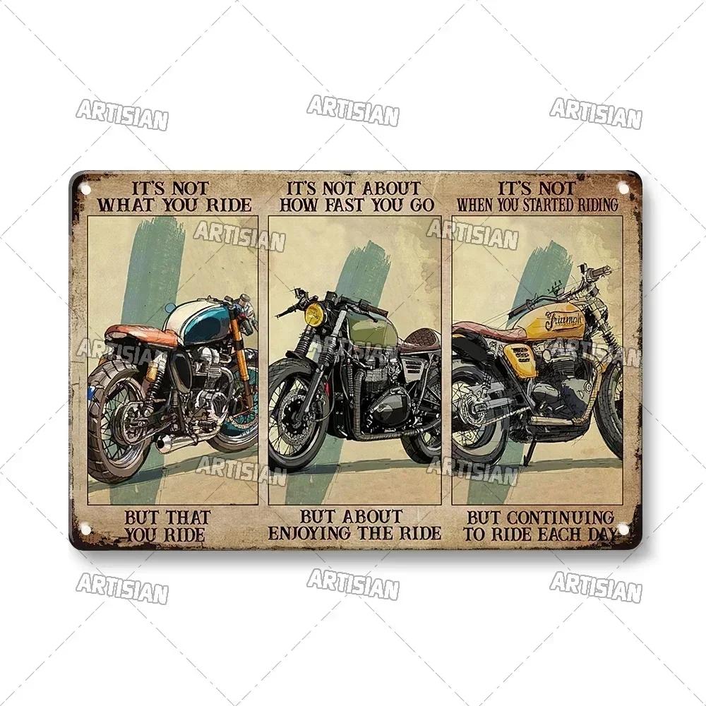 Crosscountry Motorcycle Tin Sign Vintage Metal Wall Decor Garage Home Bar Metal Plaque