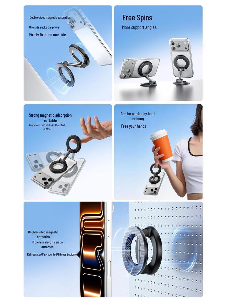 360° Rotating MagSafe Magnetic Phone Holder for Car & Outdoor Photography