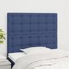 VidaXL Headboards 2 Pcs Blue 90x5x78-88 Cm Fabric3116754