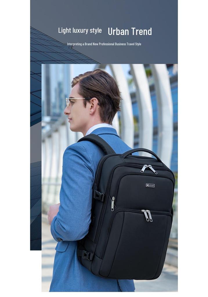 Men's Waterproof Business Backpack - Large Capacity, Multi-functional, Anti-theft, Luxury Commuter Bag.