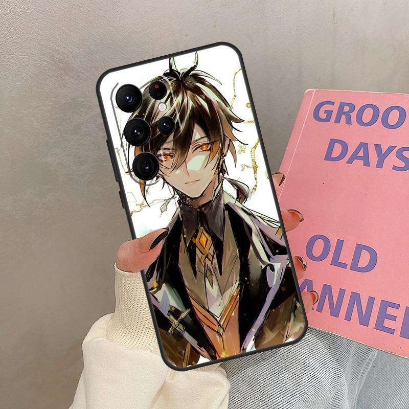 Zhongli Genshin Impact Case For Samsung Galaxy S25 Ultra S20 S21 S22 S23 S24 Ultra S9 S10 Plus S25 FE Cover Coque